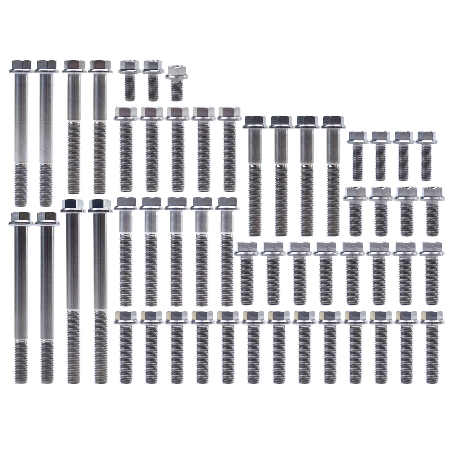 ENGINE BOLT KIT RM 125 98-07, KIT SIZE 54 BOLTS !!! MADE TO ORDER !!! TITANIUM BOLT KIT