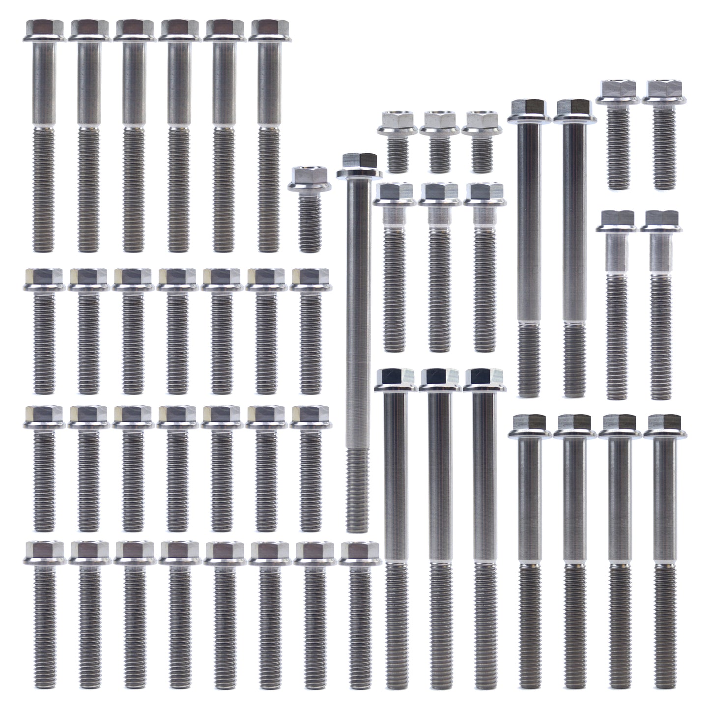 ENGINE BOLT KIT RMZ 250 10-18, KIT SIZE 49 BOLTS !!! MADE TO ORDER !!! TITANIUM BOLT KIT