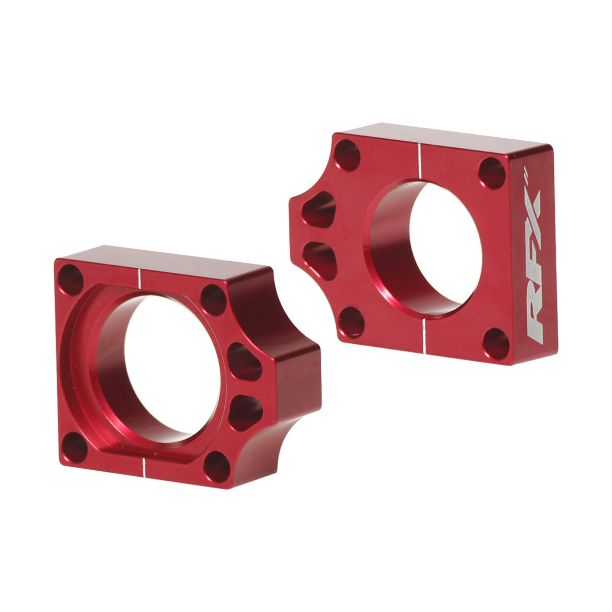 RFX Pro Rear Axle Adjuster Blocks (Red) Honda CRF250/450 09-25