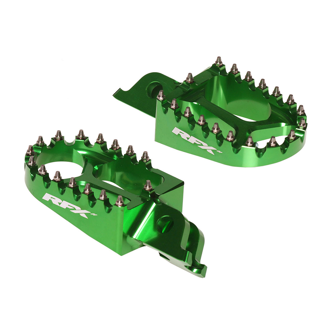 RFX Pro Footrests (Green) Kawasaki KXF250 06-24 KXF450 07-24
