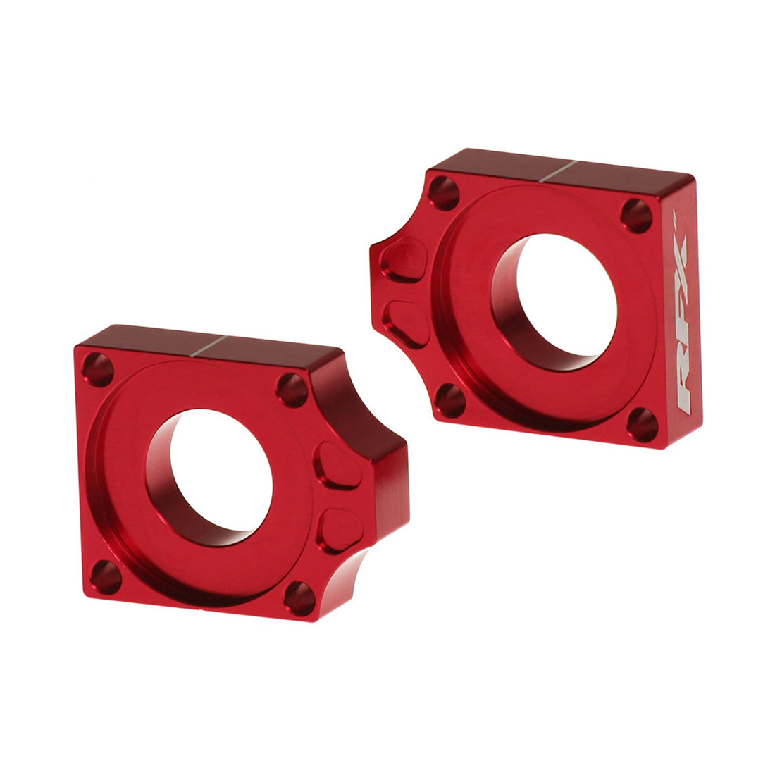 RFX Pro Rear Axle Adjuster Blocks (Red) Honda CRF150 07-25