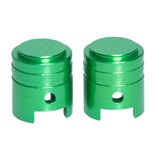 RFX Sport Valve Caps (Piston/Green) 2pcs