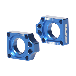 RFX Pro Rear Axle Adjuster Blocks (Blue) Yamaha YZF250/450 14-25 Fantic XXF/XEF 22-25