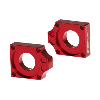 RFX Pro Rear Axle Adjuster Blocks (Red) Fantic XXF/XEF 22-25 Yamaha YZF250/450 14-25