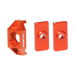 RFX Pro Rear Axle Adjuster Blocks (Orange) KTM 50 09-19