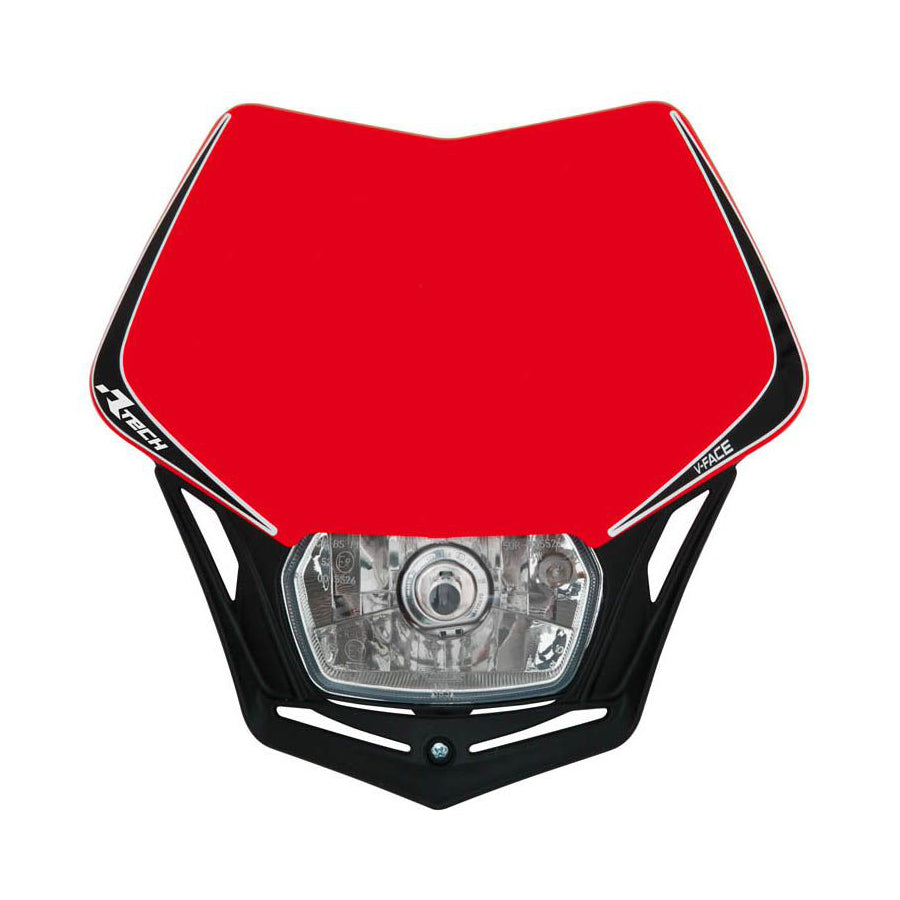 Racetech V-Face LED Headlight Honda Red / Black
