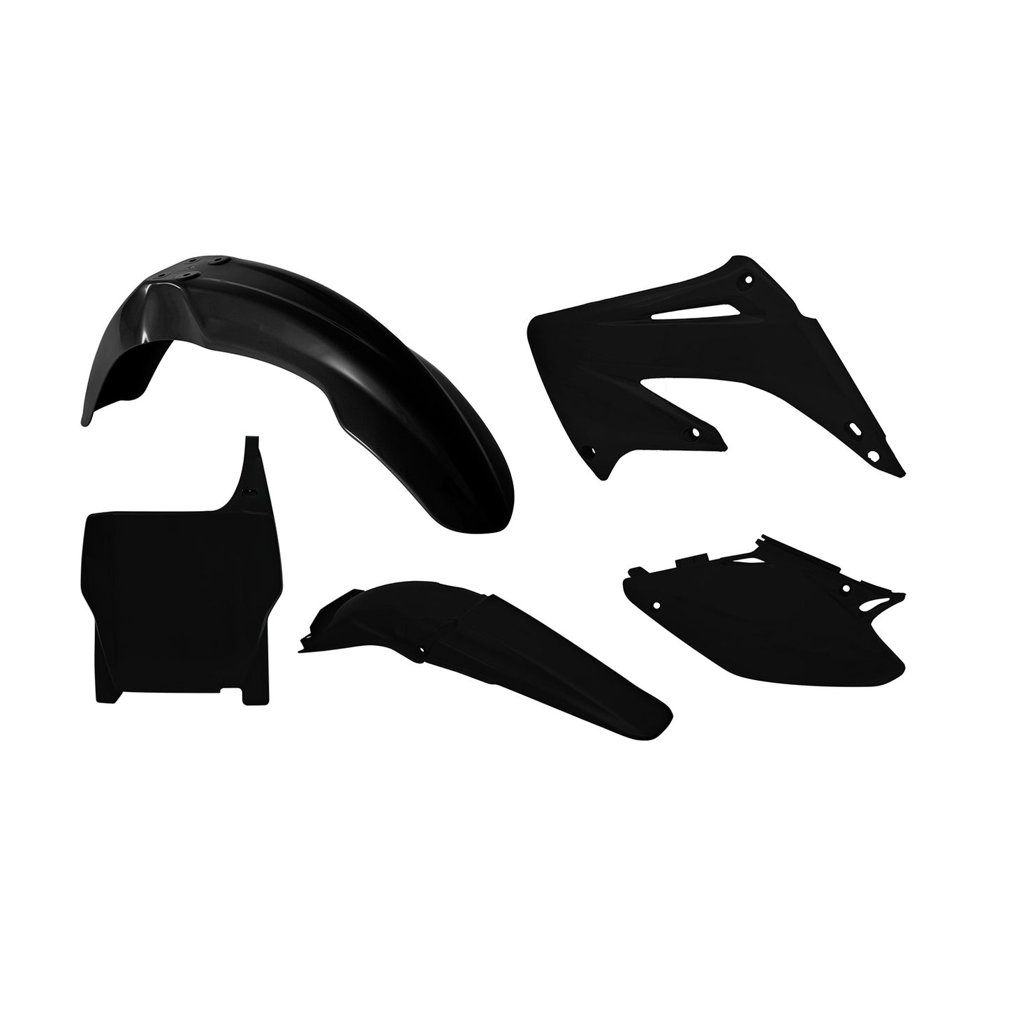 Racetech Plastic Kit CR125/250 04-07 (5 pcs) Black