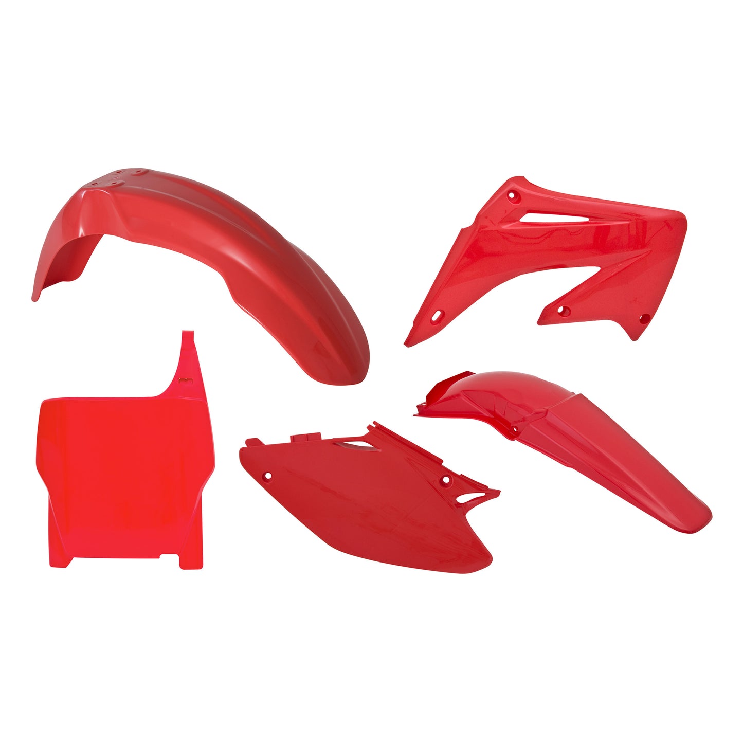 Racetech Plastic Kit CR125/250 04-07 (5 pcs) Red
