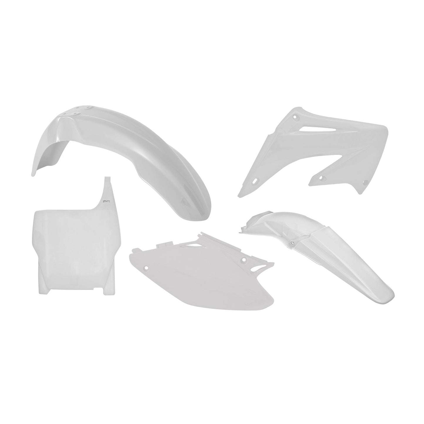 Racetech Plastic Kit CR125/250 04-07 (5 pcs) White
