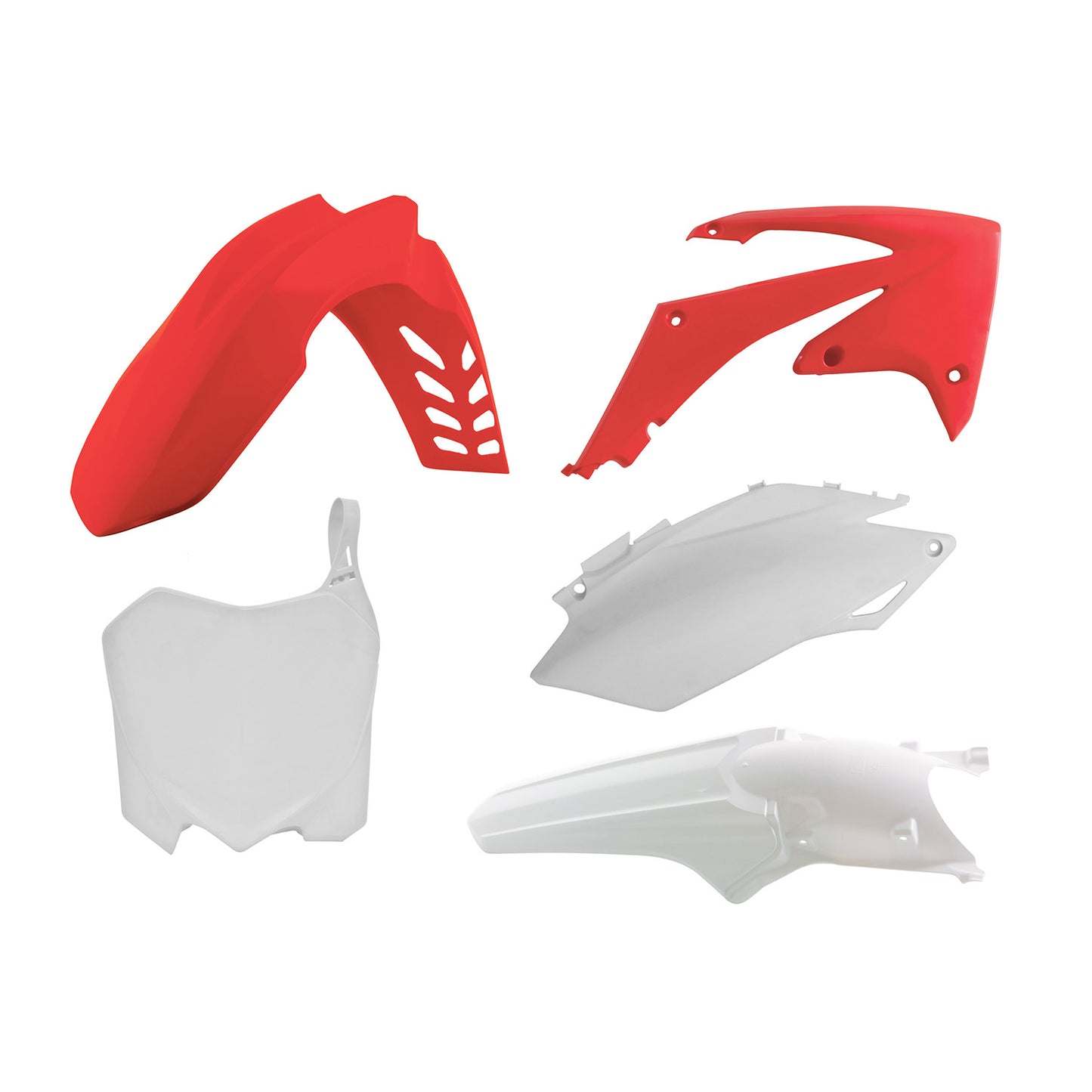 Racetech Plastic Kit CRF450 11-12/CRF250 11-13 (5 pcs) OEM / Red / White