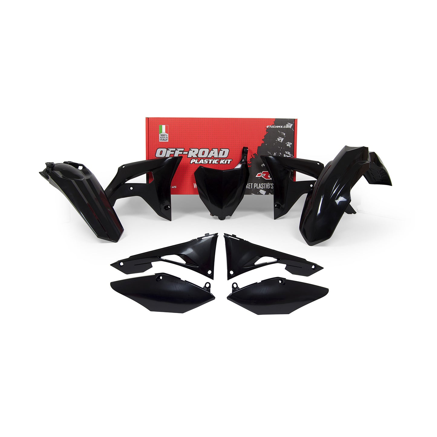 Racetech Plastic Kit CRF450 17-18/CRF250 18 (6 pcs) Black