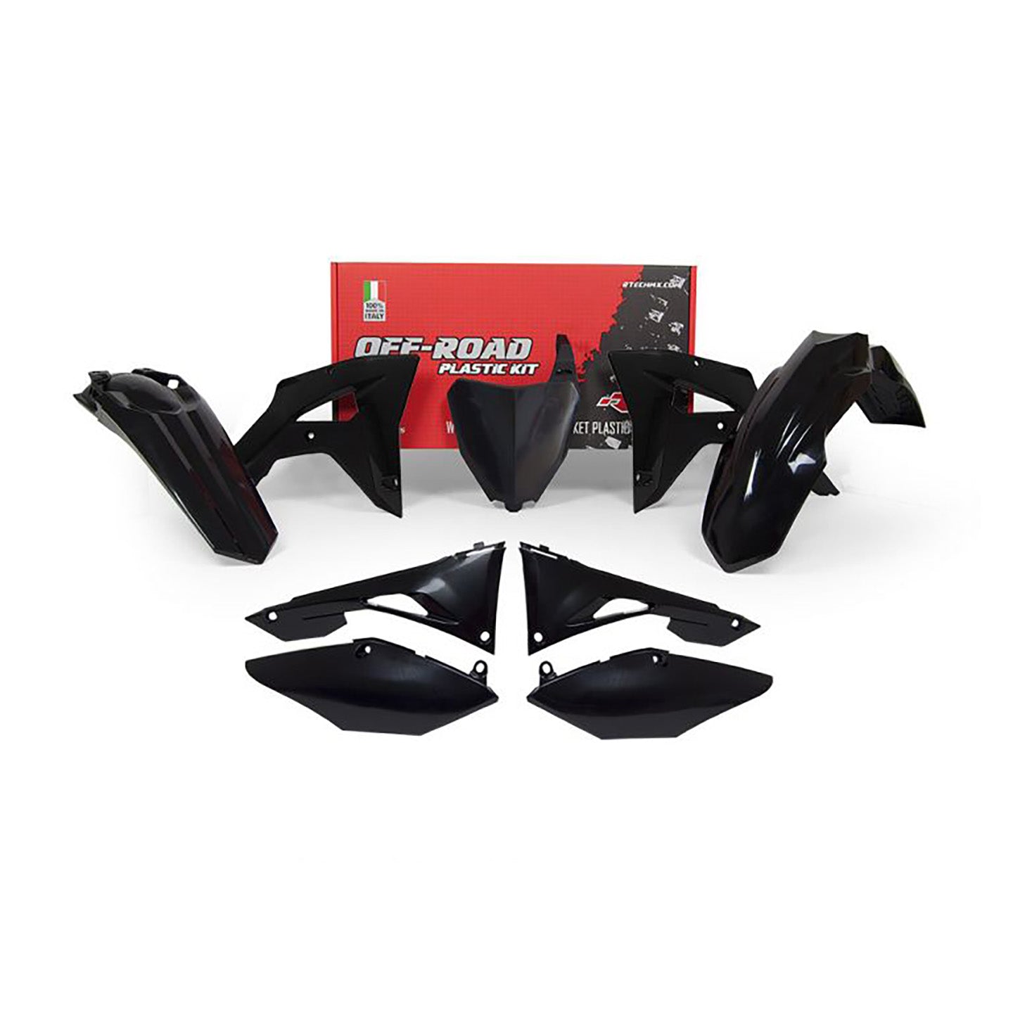Racetech Plastic Kit CRFX450 19-20/CRFX250 19-21 (6 pcs) Black