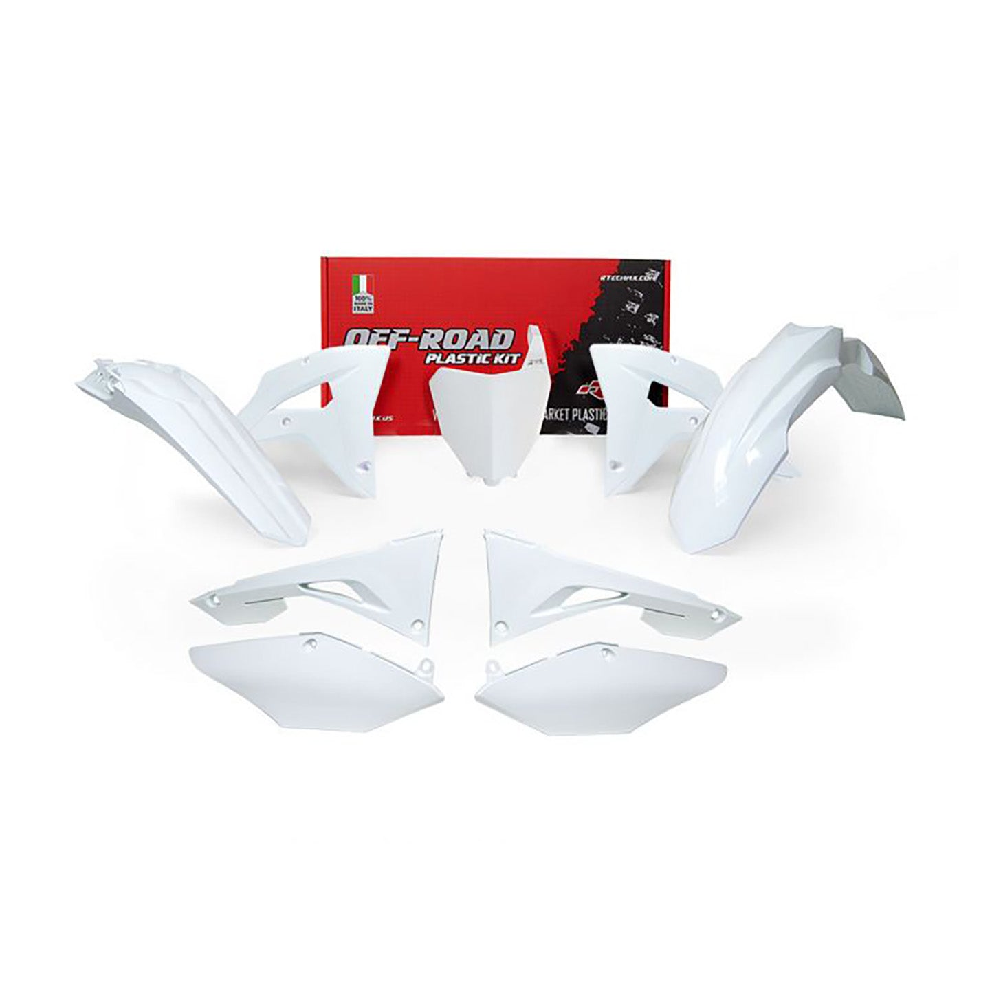 Racetech Plastic Kit CRFX450 19-20/CRFX250 19-21 (6 pcs) White