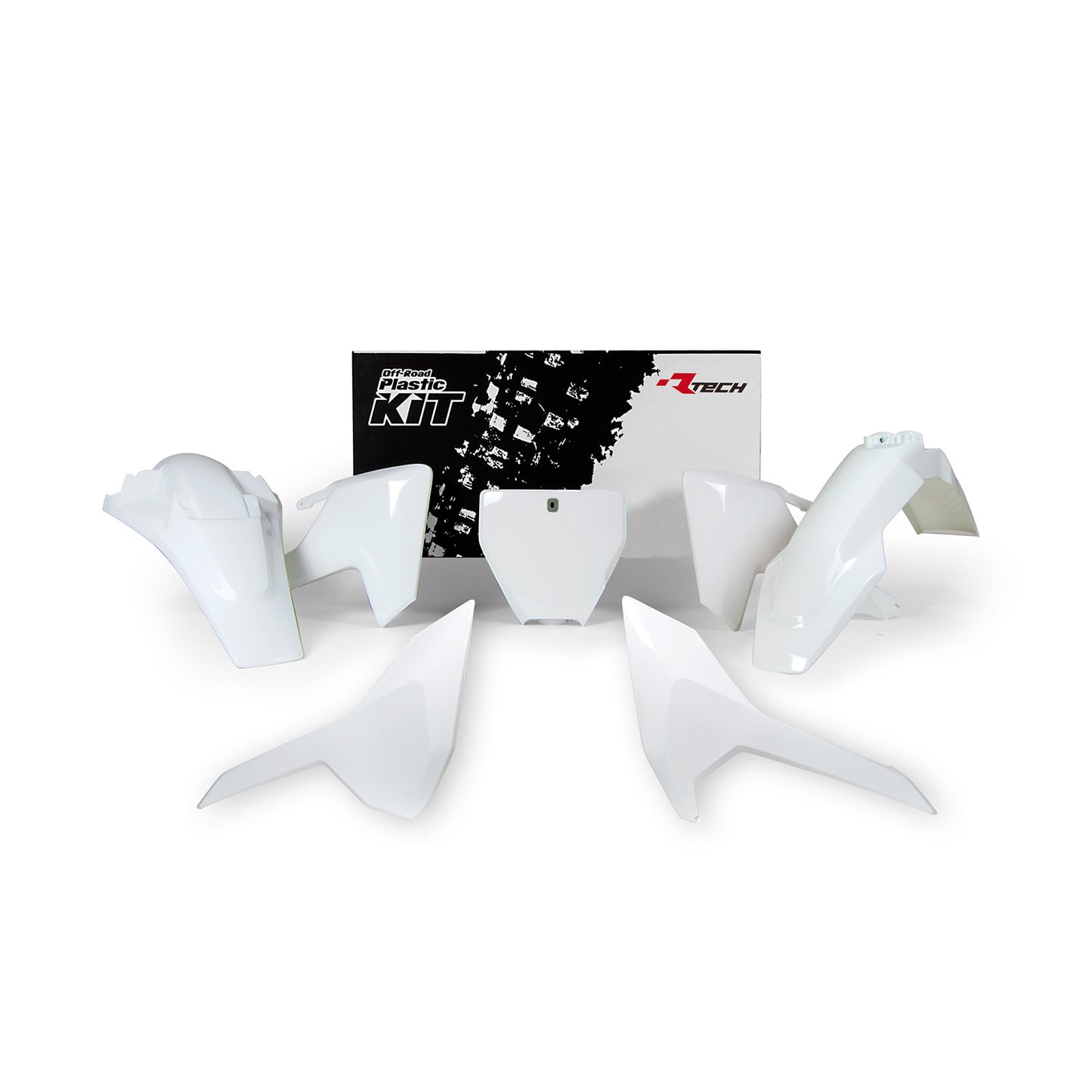 Racetech Plastic Kit TC125 16-18/TC250/300 17-18 (5 pcs) White