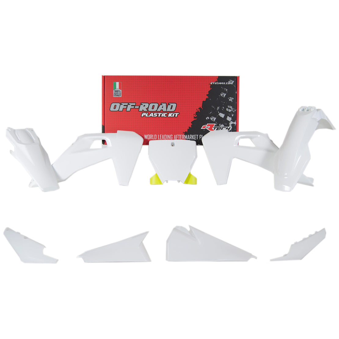Racetech Plastic Kit TC-FC125-450 19-22 (6 pcs) OEM 19 / White / Husqvarna Lemon Yellow
