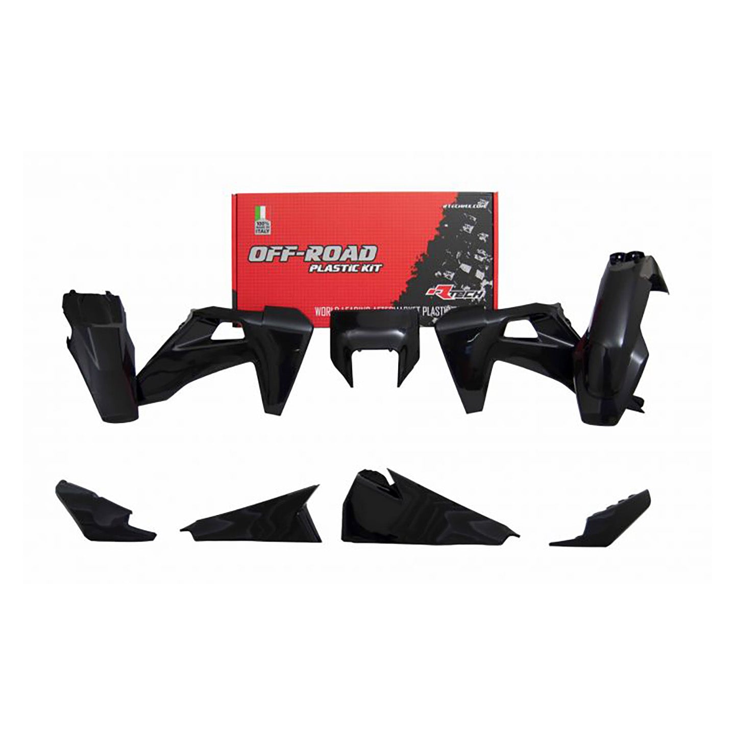Racetech Plastic Kit TE-FE150-501 20-23 (6 pcs) Black