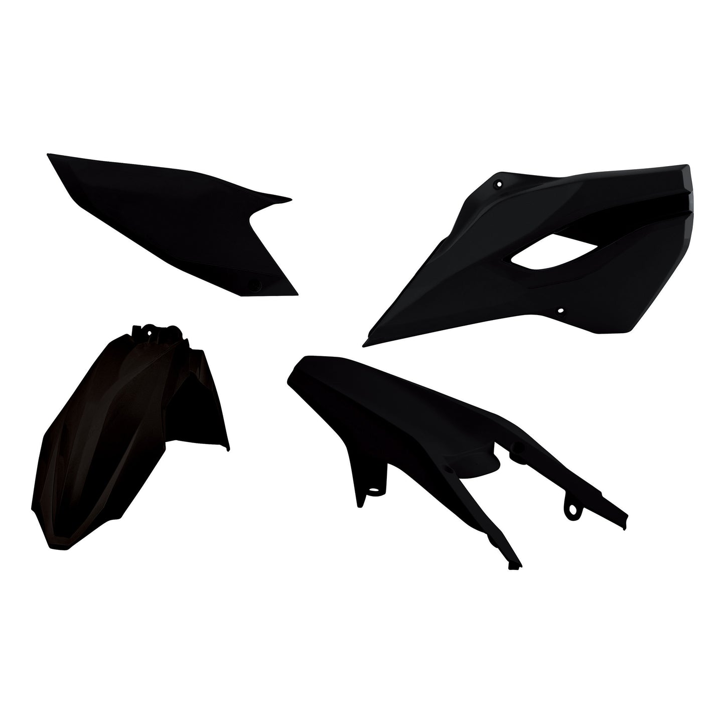 Racetech Plastic Kit TE-FE125/250-300-350-501 15-16 (4 pcs) Black
