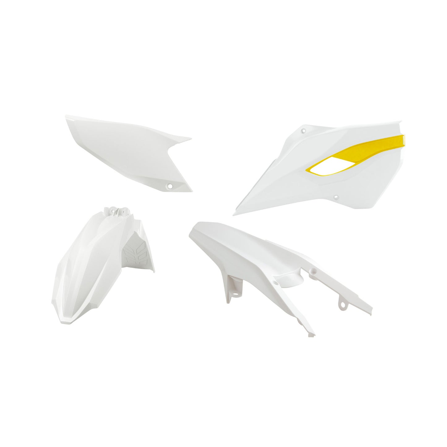 Racetech Plastic Kit TE-FE125/250-300-350-501 15-16 (4 pcs) OEM 15 / White / Yellow