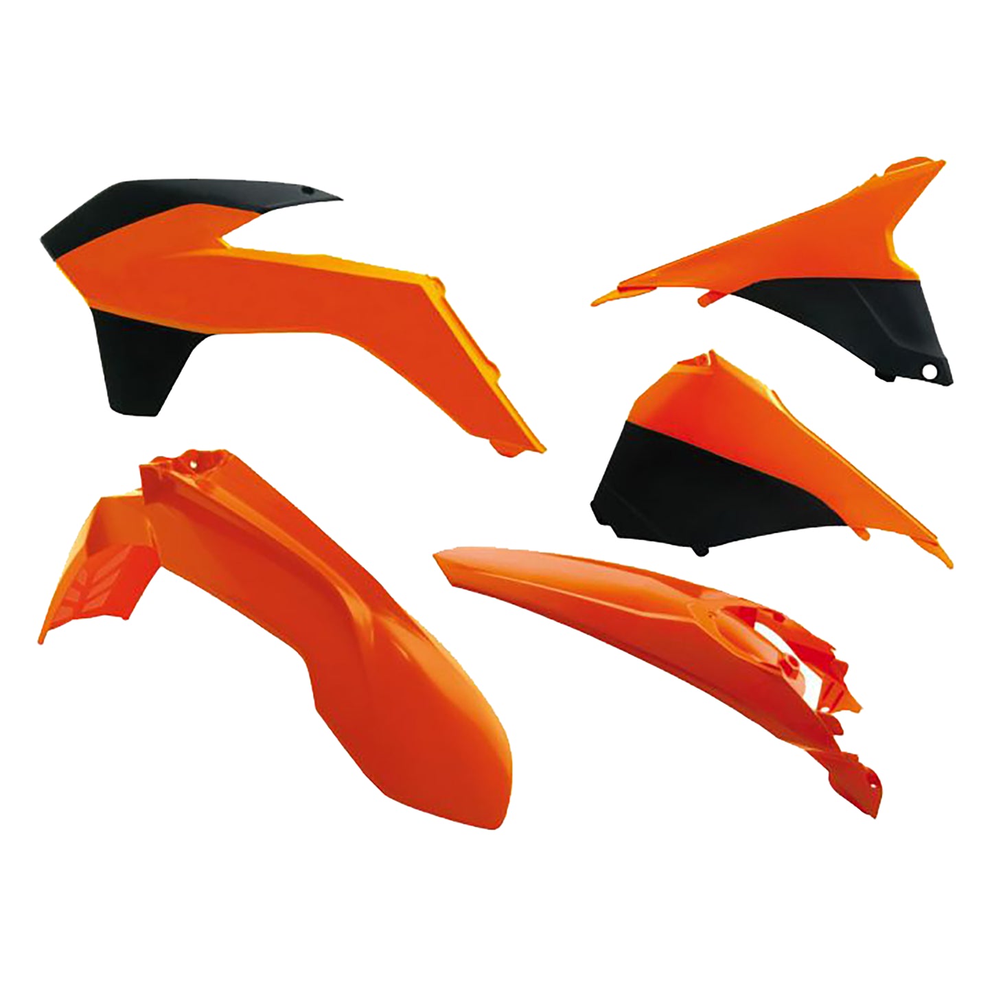 Racetech Plastic Kit EXC/EXCF125/200/250/500 14-16 (5 pcs) OEM 14 / KTM Orange