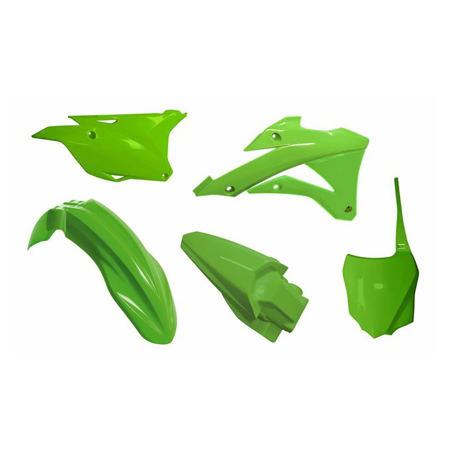 Racetech Plastic Kit KX85-100 14-21 (5 pcs) Kawasaki Green