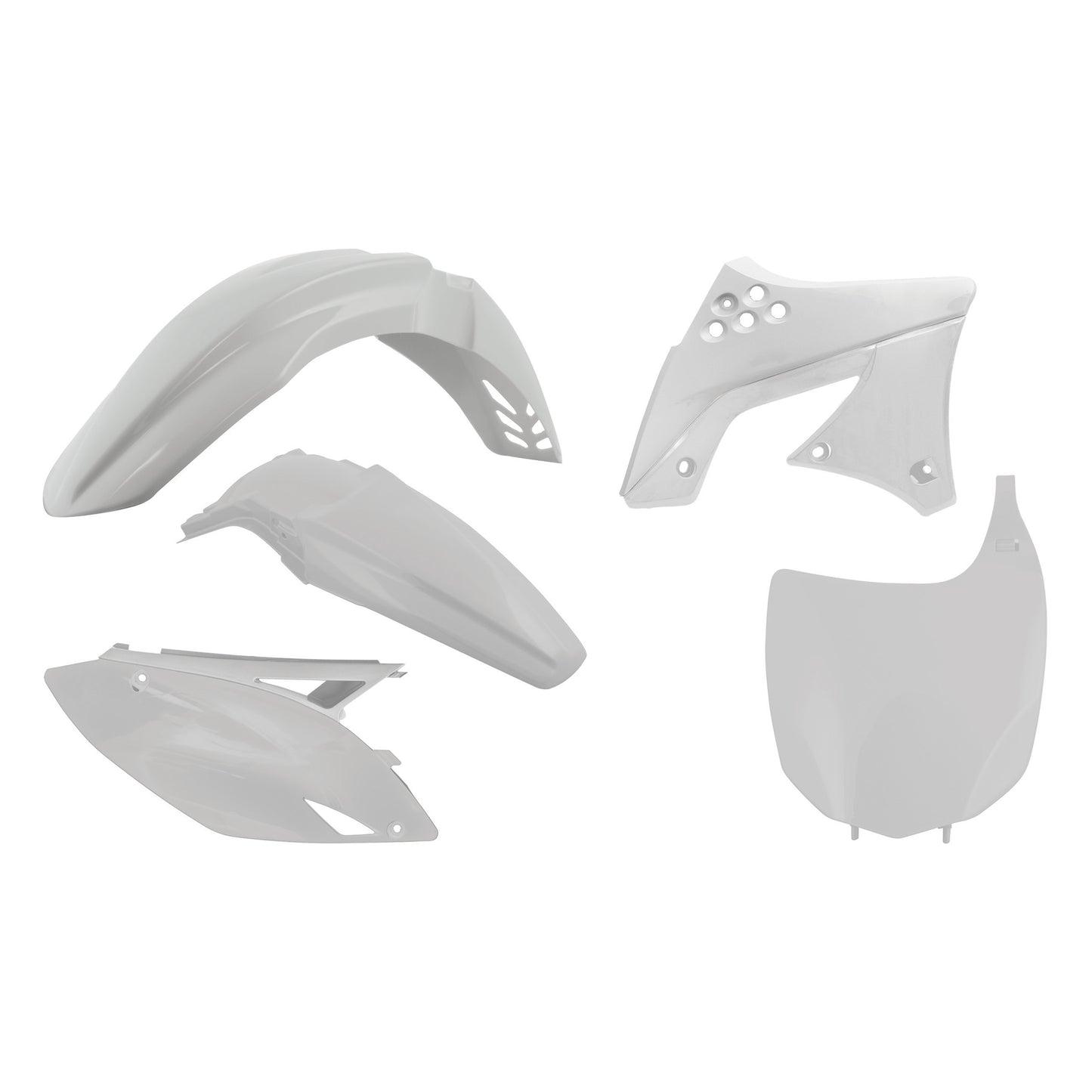 Racetech Plastic Kit KXF250 09-12 (5 pcs) White