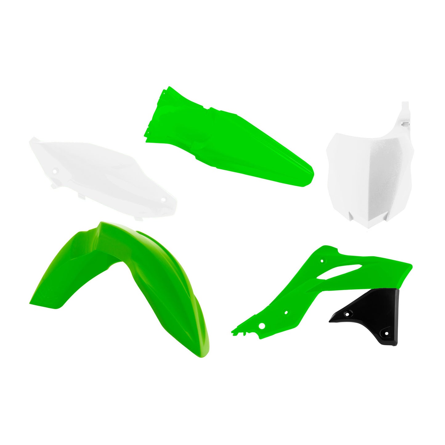 Racetech Plastic Kit KXF250 13-16 (5 pcs) OEM 16 / Green / White / Black