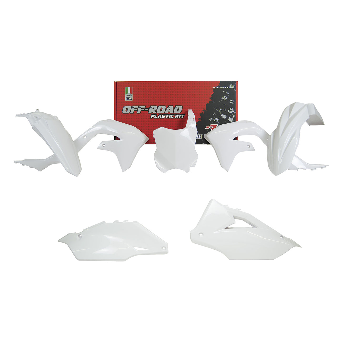 Racetech Plastic Kit KX250 21-24/KX450 19-23 (5 pcs) White
