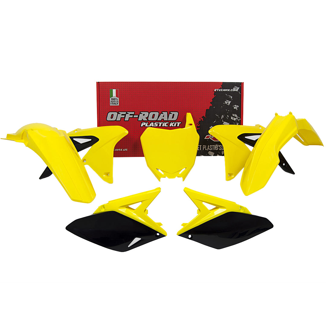 Racetech Plastic Kit RMZ250 10-18 (5 pcs) OEM 17 / Yellow / Black