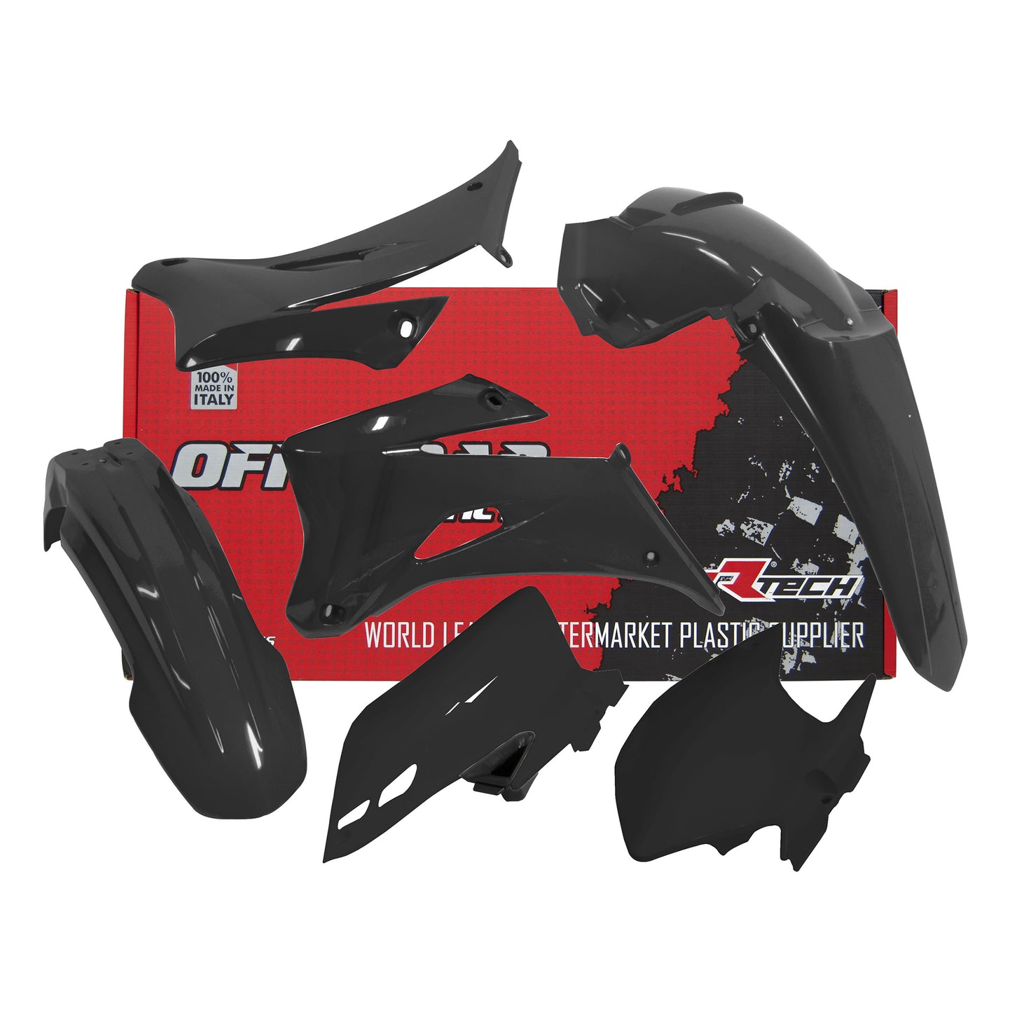 Racetech Plastic Kit WRF250 07-13/WRF450 07-11 (4 pcs) Black