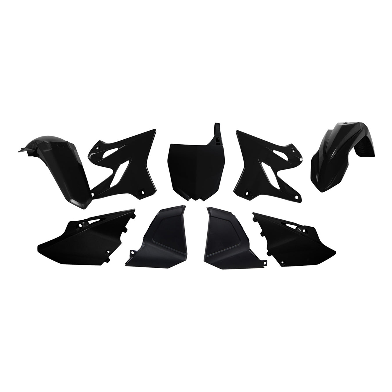 Racetech Plastic Kit YZ/YZ-X125/250 02-21 (6 pcs) Black