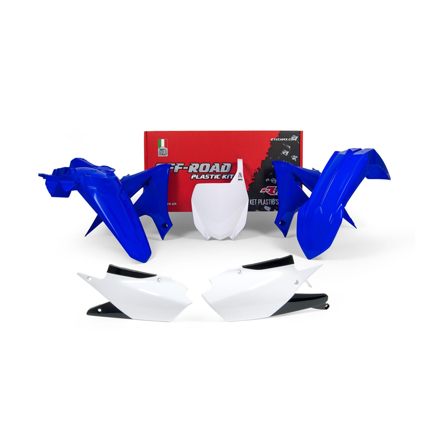 Racetech Plastic Kit YZF250 19-23/YZF450 18-22 (5 pcs) OEM / Yamaha Blue / White