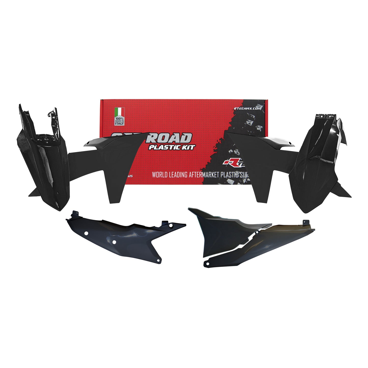 Racetech Plastic Kit EXC/EXCF150/250/300/350/500 24 (5 pcs) Black