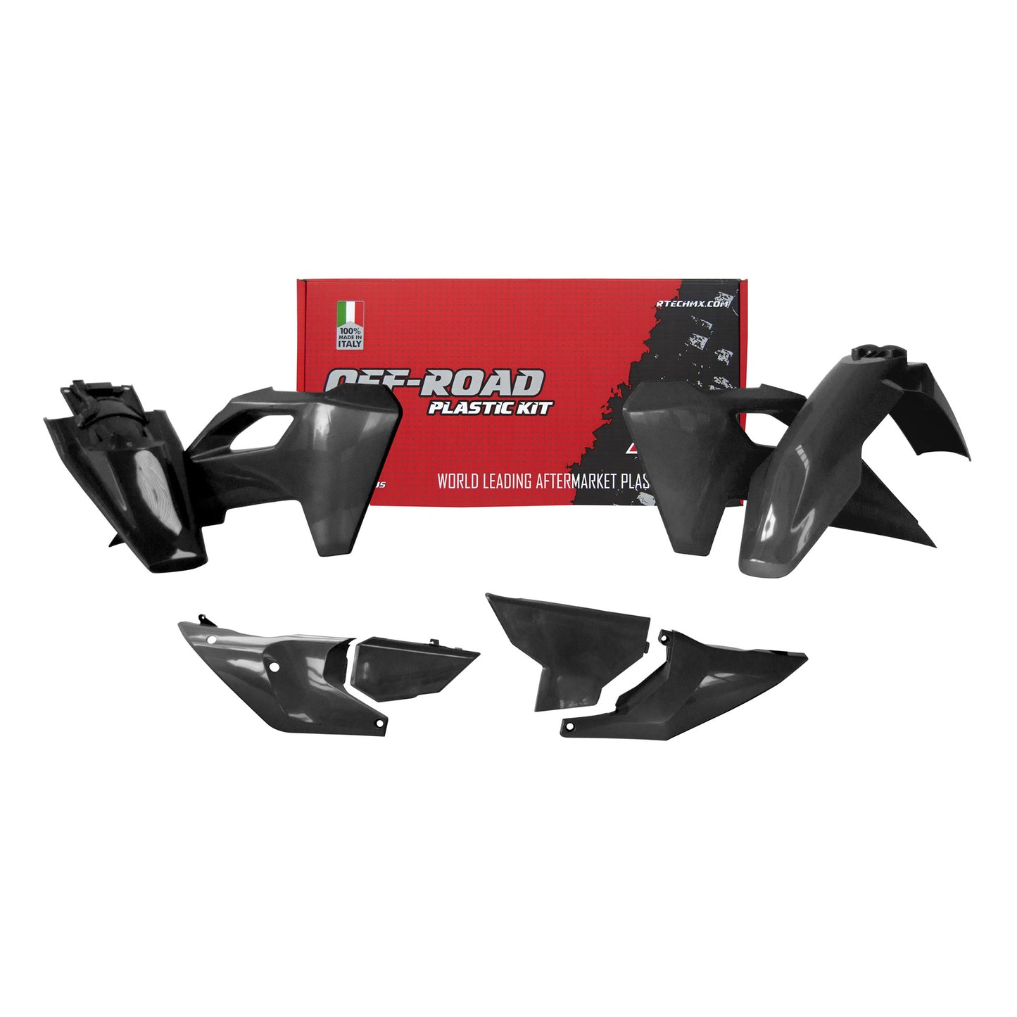 Racetech Plastic Kit TE/FE150/250/300/350/450 24 (6 pcs) Black