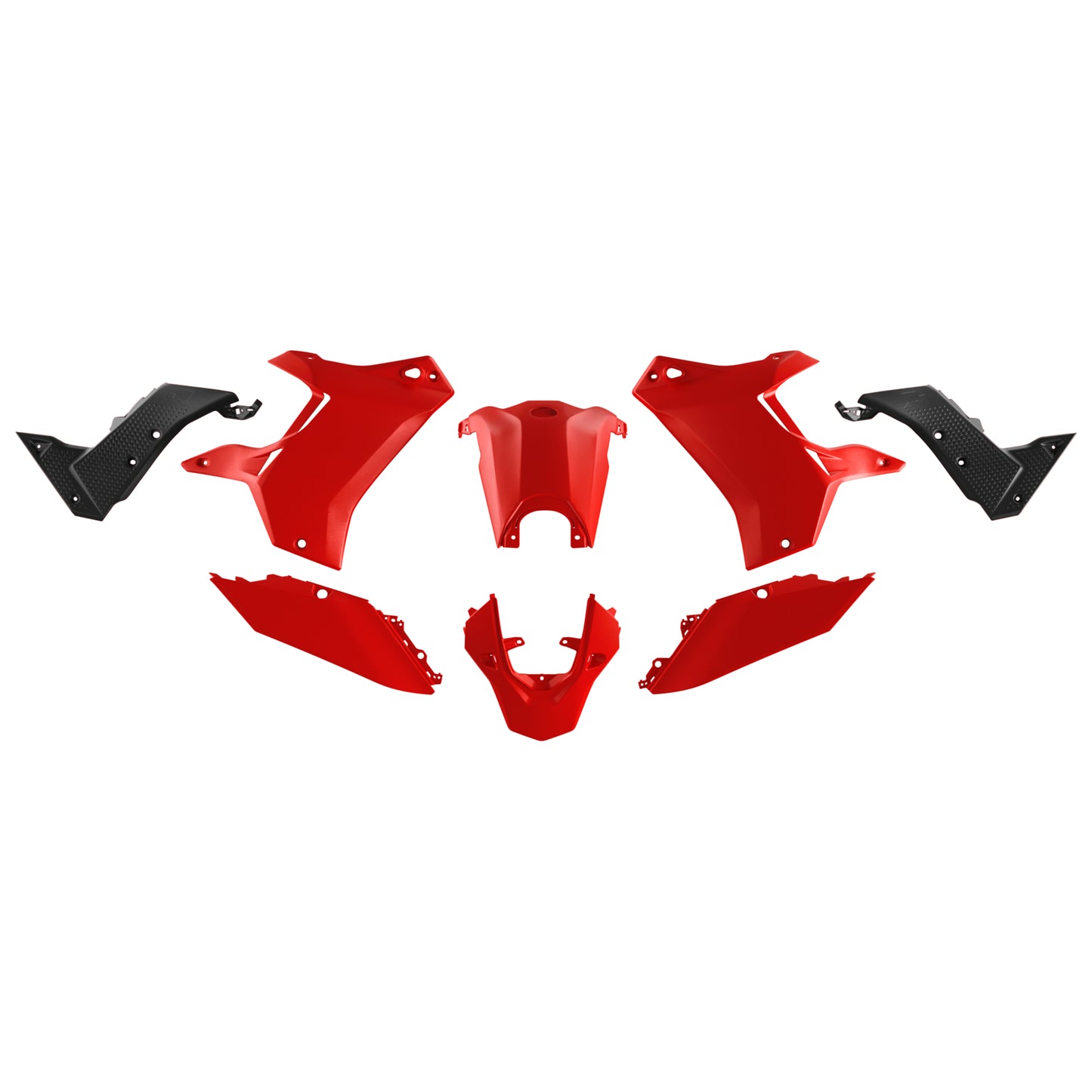 Racetech Plastic Kit T7 19-24 (7 pcs) Red / Black