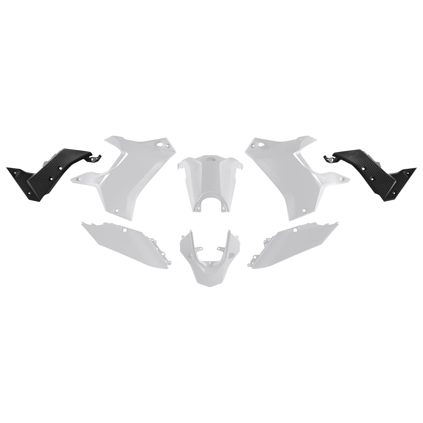Racetech Plastic Kit T7 19-24 (7 pcs) White / Black