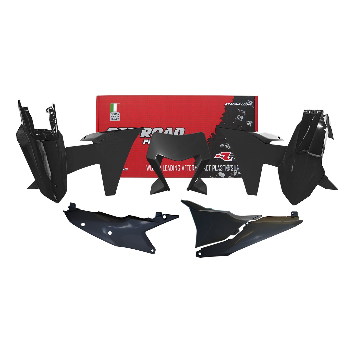 Racetech Plastic Kit EXC/EXCF150/250/300/500 24-25 (6 pcs) Black