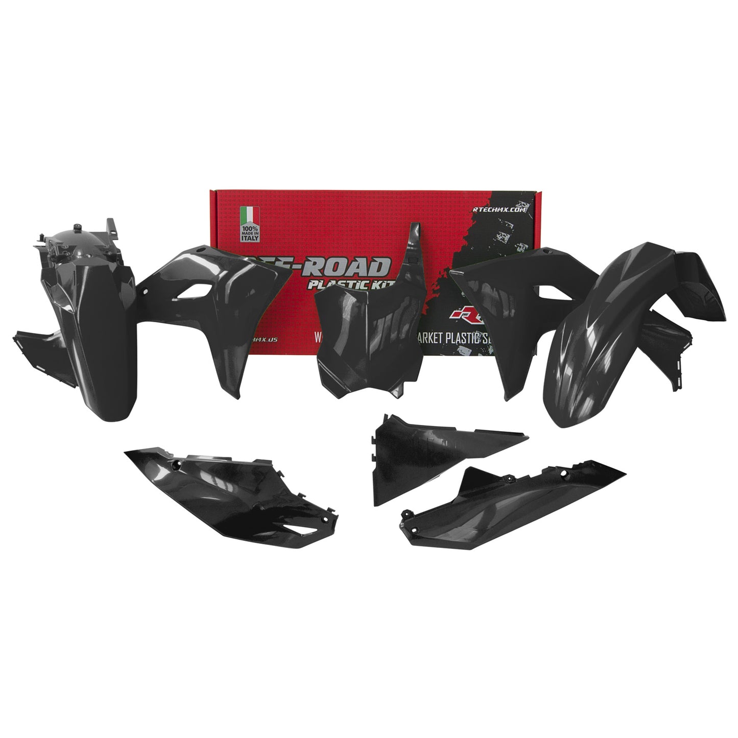 Racetech Plastic Kit KX250 25/KX450 24-26 (5 pcs) Black
