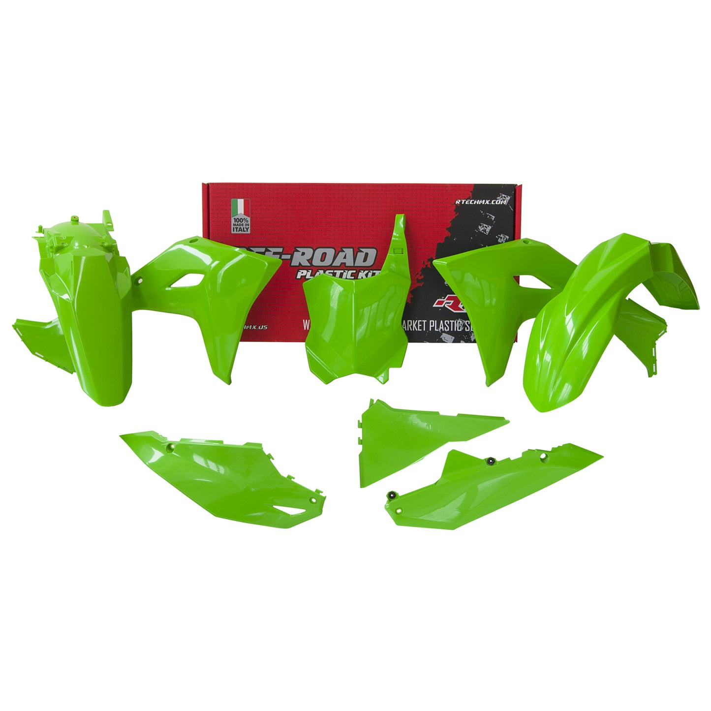Racetech Plastic Kit KX250 25/KX450 24-26 (5 pcs) Green