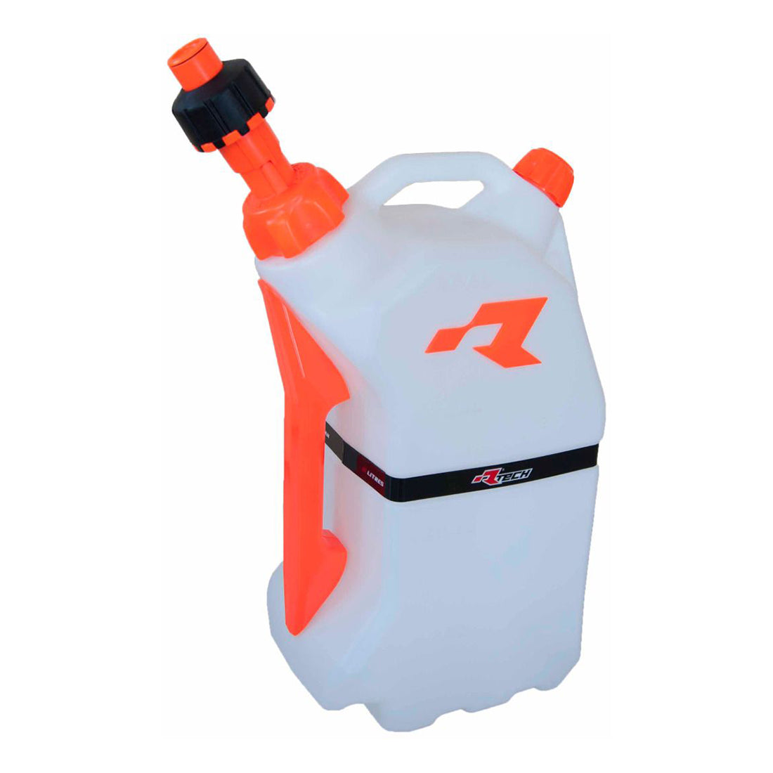 Racetech Fuel Can (15L) w/Quick Fill System Clear / Orange