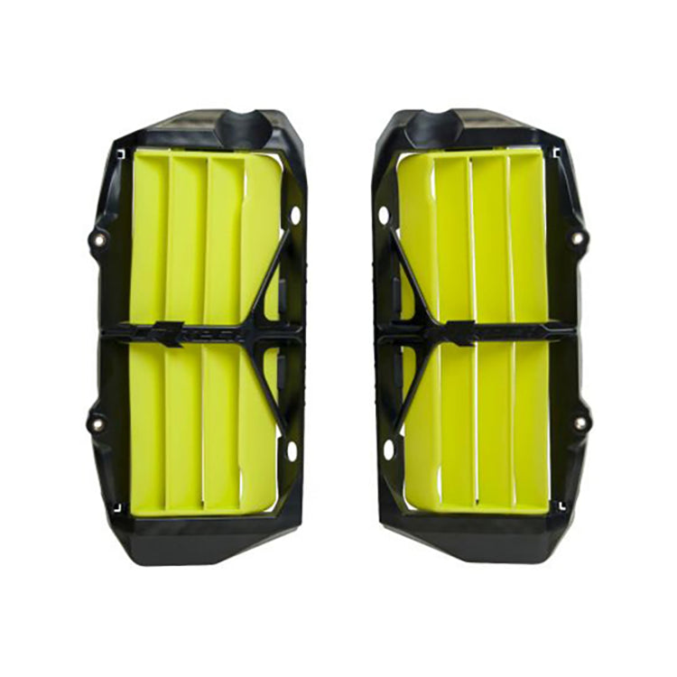 Racetech Reinforced Rad Louvers (2pc) TC-FC125-450 19-23 Lemon Yellow