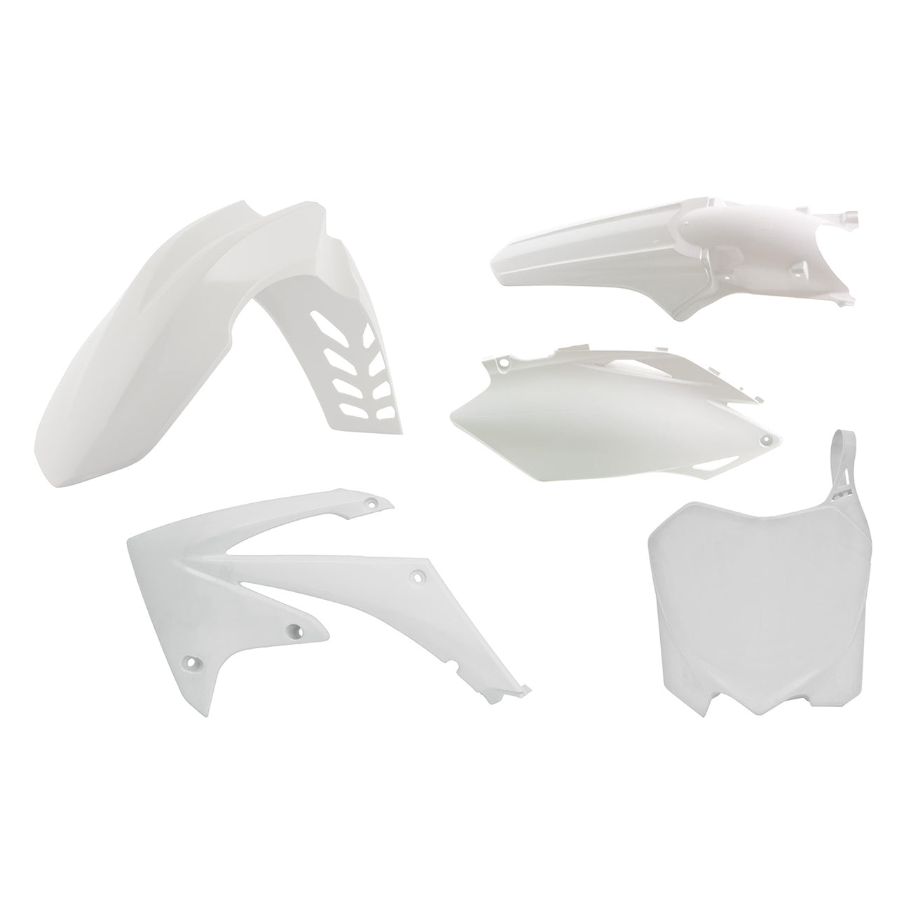 Racetech Plastic Kit CRF450 09-10/CRF250 10 (5 pcs) White