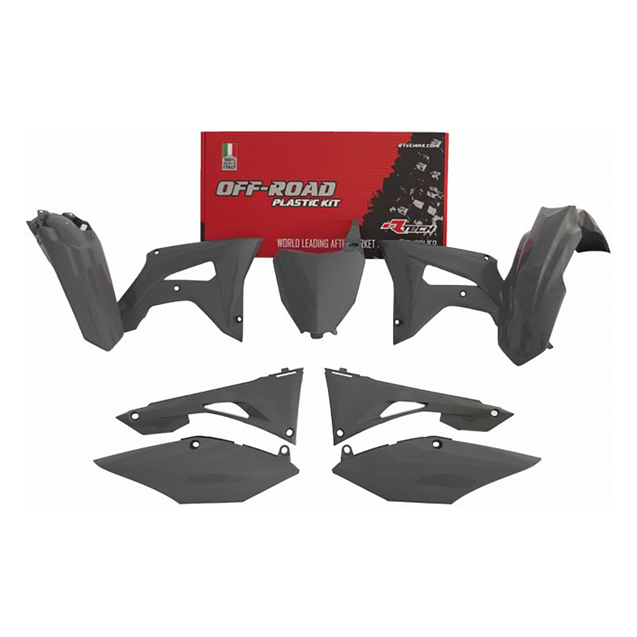 Racetech Plastic Kit CRFWE450 19-20/CRF250 19-21 (5 pcs) Quantum Grey