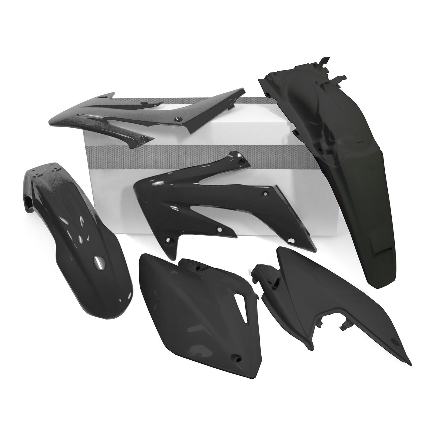 Racetech Plastic Kit CRFX250 04-19 (4 pcs) Black