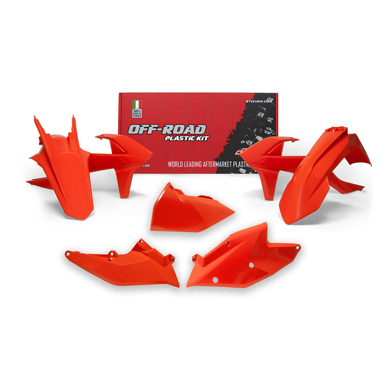Racetech Plastic Kit EXC/EXCF/XC-W125-500 17-19 (5 pcs) Orange