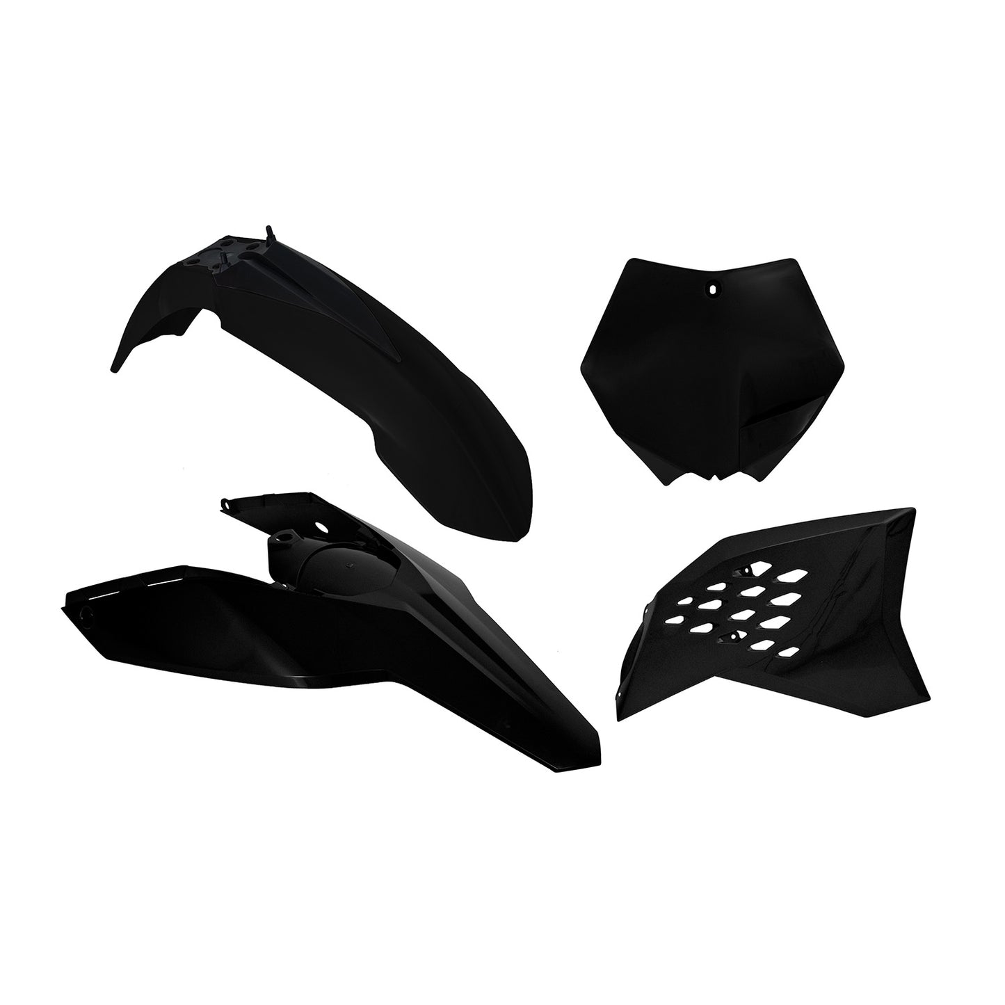 Racetech Plastic Kit SX-SXF125/250/450/505 07-10 (4 pcs) Black