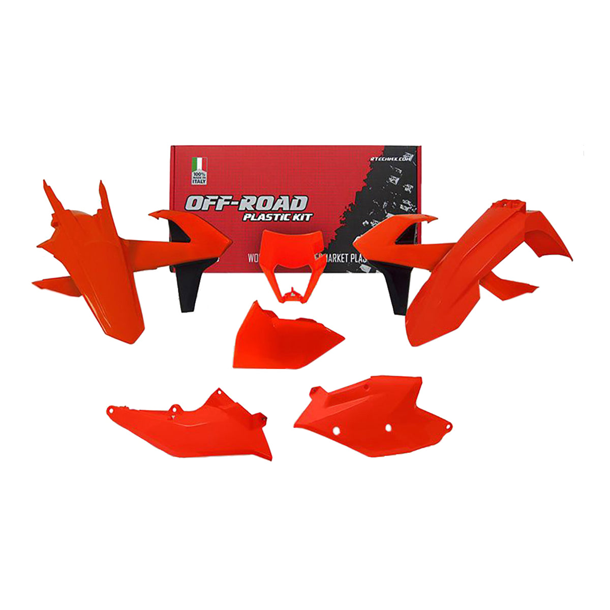 Racetech Plastic Kit EXC/EXCF/XC-W125-500 17-19 (6 pcs) Neon Orange