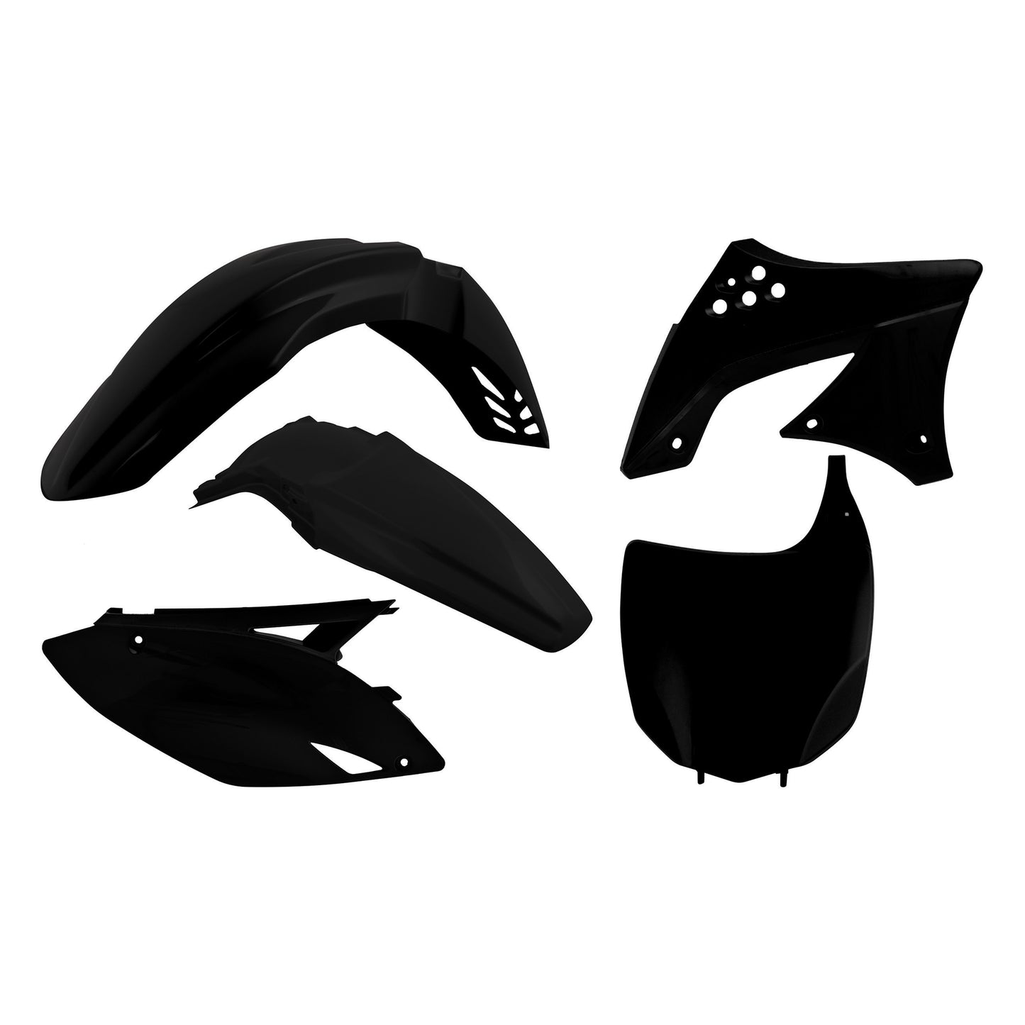 Racetech Plastic Kit KXF450 09-11 (5 pcs) Black