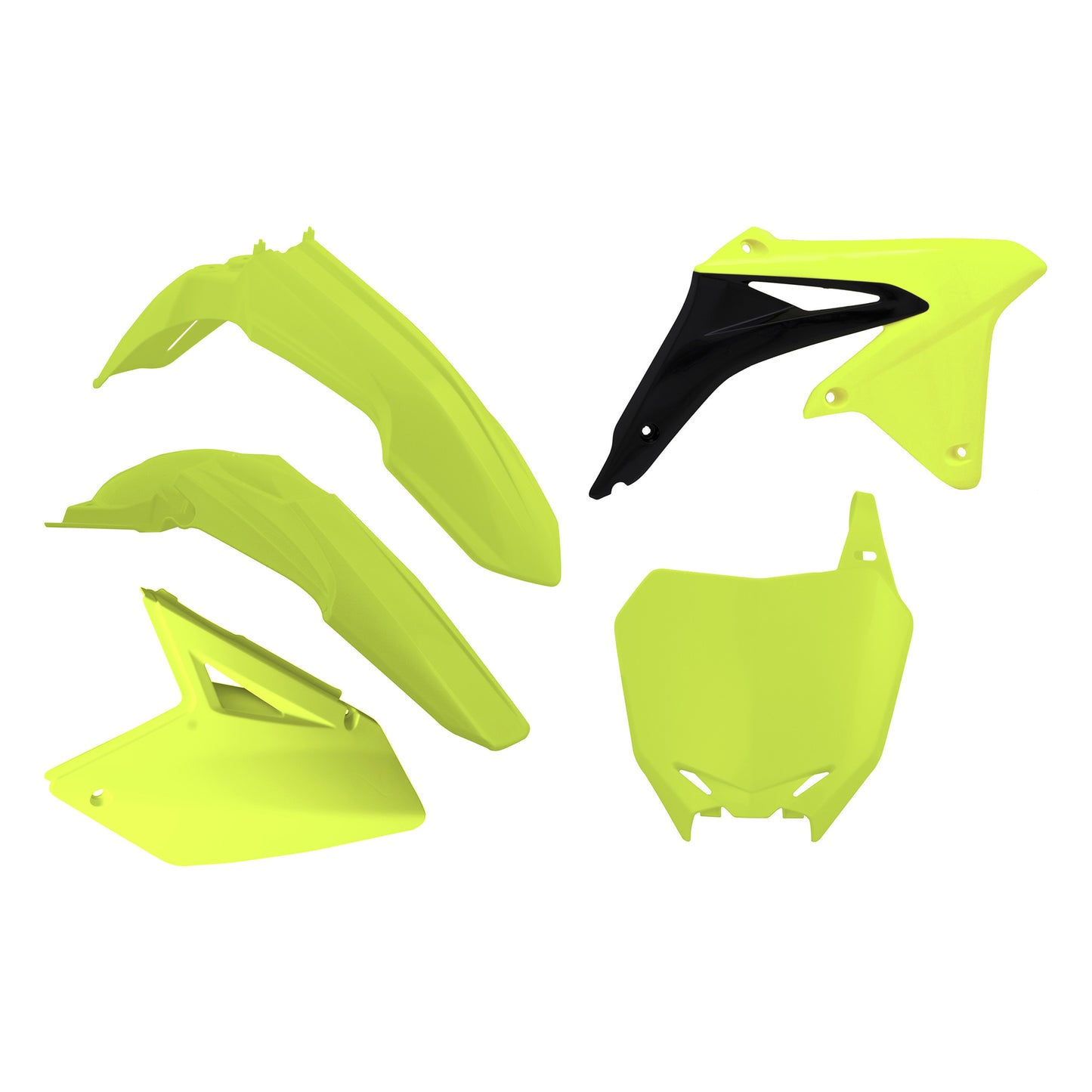 Racetech Plastic Kit RMZ450 08-17 (5 pcs) Neon Yellow