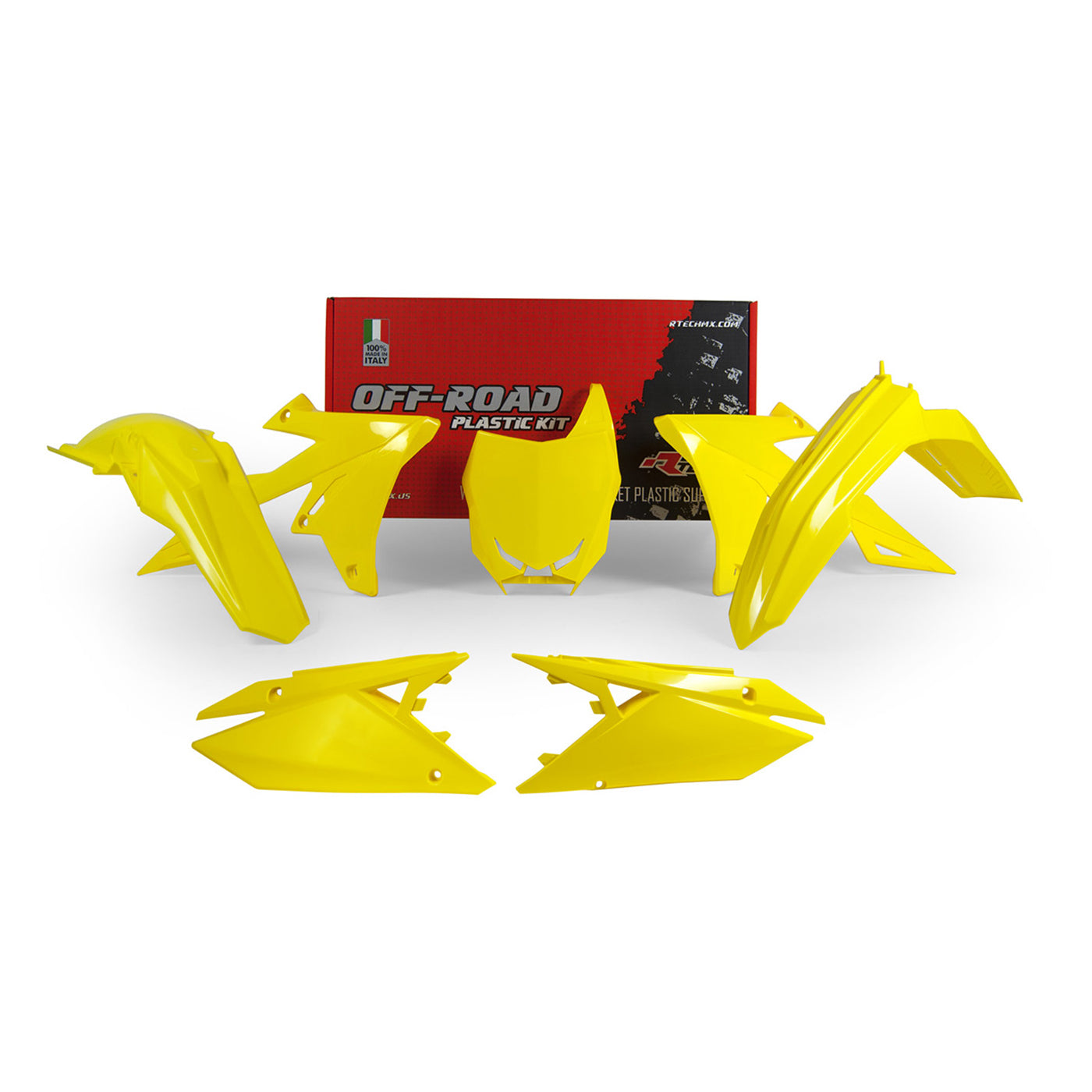 Racetech Plastic Kit RMZ450 18-21/RMZ250 19-24 (5 pcs) Yellow