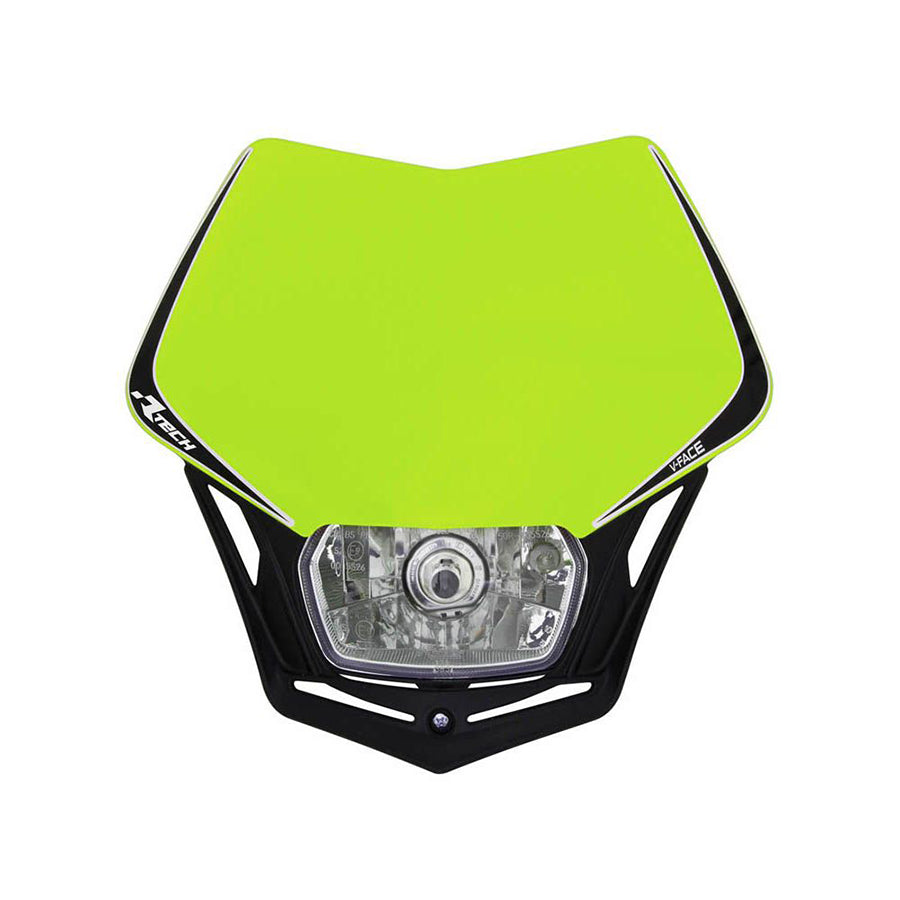 Racetech V-Face Headlight Neon Yellow / Black